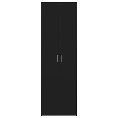 vidaXL Pisarniška omara črna 60x32x190 cm iverna plošča