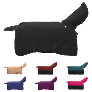 vidaXL Konjski pla&scaron;č Temno zelena in črna 155 cm Poliester