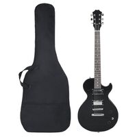 vidaXL Električna kitara za začetnike s torbo črna 4/4 39"