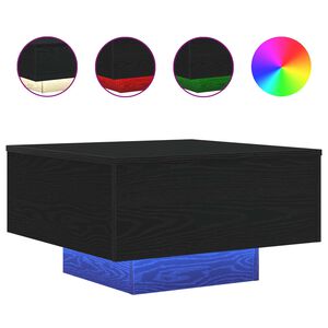 vidaXL Klubska miza Črna Orehovina 55 x 55 x 31 cm Konstruiran les