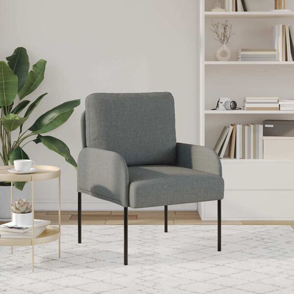 vidaXL Sedežne garniture z blazino 55cm Temno siva Vezani les