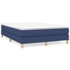 vidaXL Box spring postelja z vzmetnico moder 140x190 cm blago
