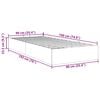 vidaXL Otomanski posteljni okvir brez vzmetnice siv 90x190 cm blago