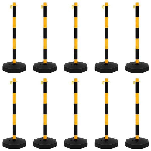 vidaXL Komplet stebričkov z 10 m plastično verigo