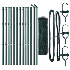 vidaXL Heksagonalna podpora za ograjo 25 x 0,4 m Jeklo s PVC premazom