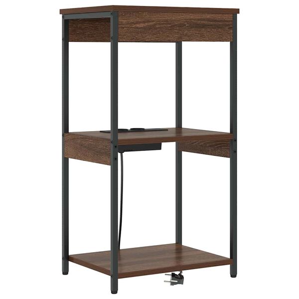 vidaXL Nočna omarica Rjav hrast 41 x 31 x 76 cm Konstruiran les