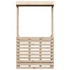 vidaXL Zunanja barska miza s streho 112,5x57x195,5 cm trden les