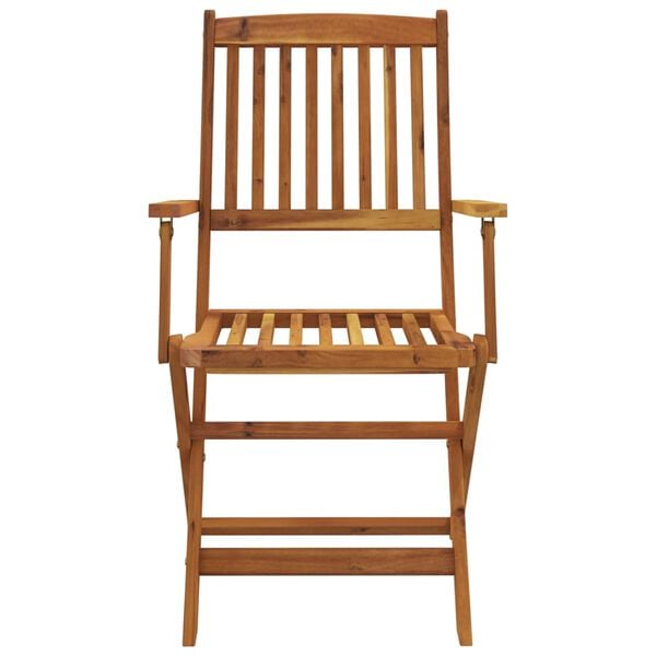 vidaXL Zložljiva vrtna jedilna garnitura 5-delna trden akacijev les