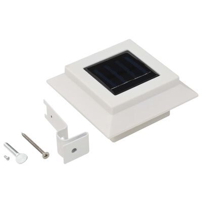 vidaXL Zunanje solarne svetilke 12 kosov LED kvadratne 12 cm bele