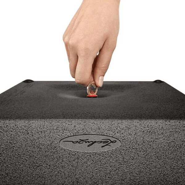 LECHUZA Cvetlično korito CANTO Stone 40 High ALL-IN-ONE grafitno črno