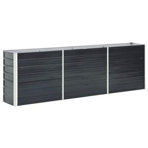 vidaXL Visoka greda pocinkano jeklo 240x40x77 cm antracitna