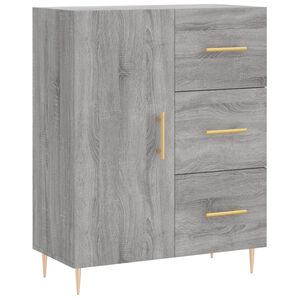 vidaXL Komoda siva sonoma 69,5x34x90 cm inženirski les