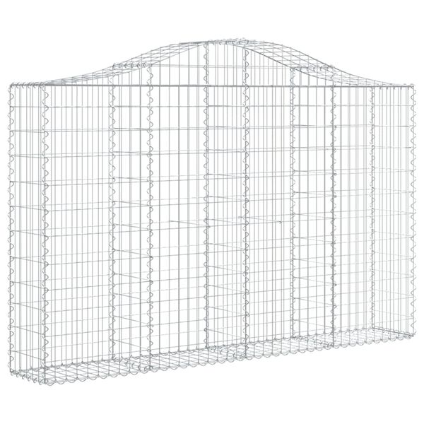 vidaXL Obokane gabion ko&scaron;are 3 kosi 200x30x120/140 cm pocinkano železo
