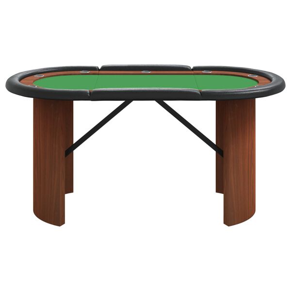 vidaXL Poker miza za 10 igralcev zelena 160x80x75 cm