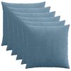 vidaXL Prevleka za blazino 6 pcs ALMELO Modra 65 x 65 cm korduroy