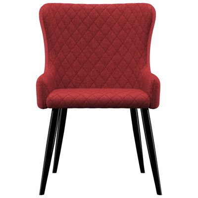 vidaXL Jedilni stoli 2 kosa bordo rdeče blago