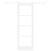 vidaXL Drsna vrata ORKDAL Bela 73,5 x 211 cm Trden borov les in steklo