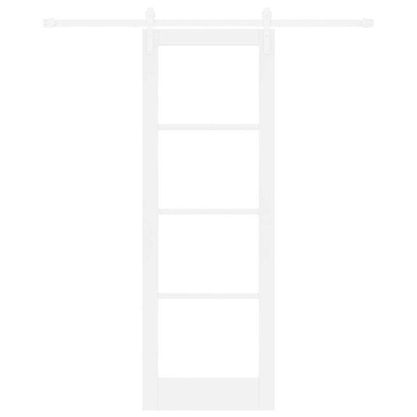 vidaXL Drsna vrata ORKDAL Bela 73,5 x 211 cm Trden borov les in steklo