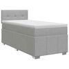 vidaXL Postelja boxspring z vzmetnico Svetlo siva 90 x 190 cm Blago