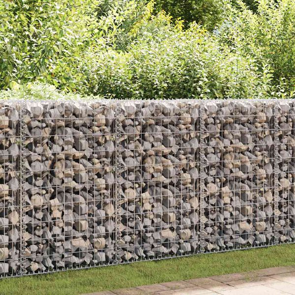vidaXL Gabion stena iz pocinkanega jekla 630x30x100 cm