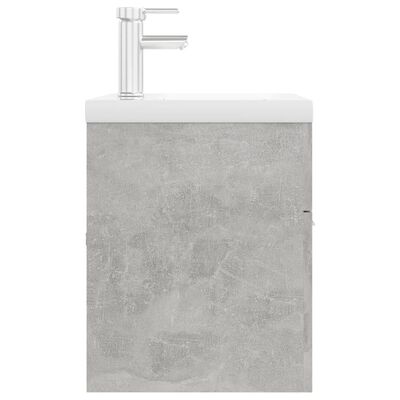 vidaXL Omarica za umivalnik z vgradnim umivalnikom betonsko siva