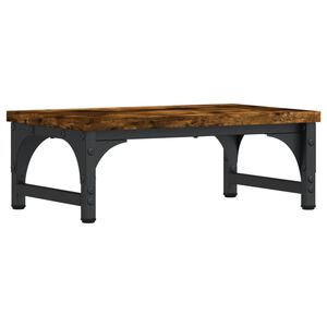 vidaXL Stojalo za zaslon dimljeni hrast 37x23x14 cm inženirski les