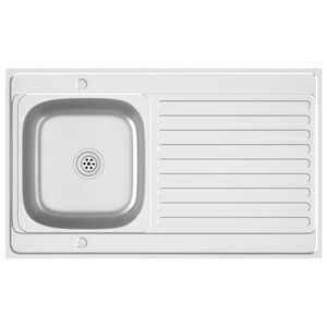 vidaXL Kuhinjsko pomivalno korito z odcejalnikom 1000x600x155 mm