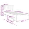 vidaXL Konstrukcija postelje Bela 90 x 200 cm Inženirsko leseno