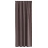 vidaXL Zavese za zatemnitev z obroči 2 pcs Temno rjava 245 x 140 cm