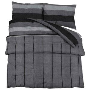 vidaXL Posteljnina temno sivo 260x220 cm bombaž
