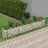 vidaXL Visoka greda gabion pocinkano železo 400x50x50 cm