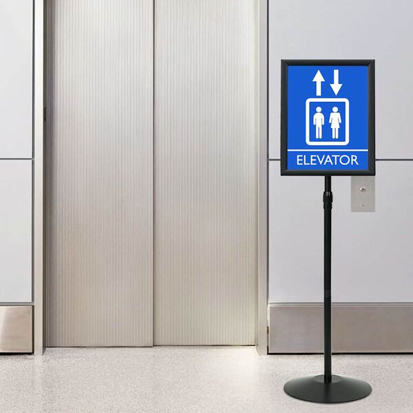 vidaXL Stojalo za plakat Črna a3 Aluminij in PVC