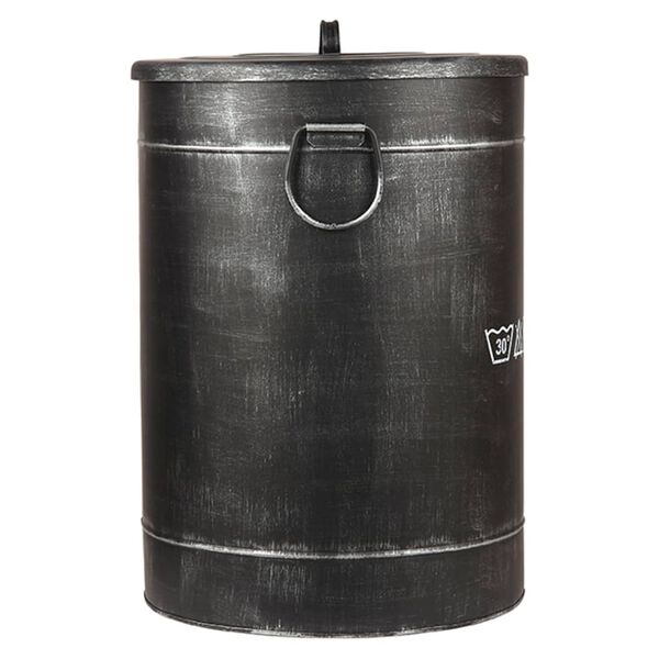 LABEL51 Ko&scaron; za perilo 40x40x58 cm L antično črn