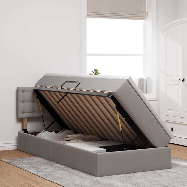 vidaXL Postelja z dodatnim prostorom za shranjevanje in vzmetnico