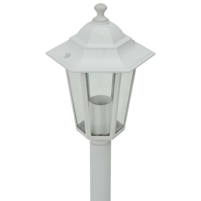 vidaXL Vrtne ulične svetilke 6 kosov E27 110 cm aluminij bele