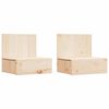 vidaXL Nočna omarica 2 kos Rjava 42 x 32,5 x 40 cm Trdna borovina