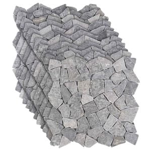 vidaXL Mozaik plo&scaron;čice Svetlo siva 30 x 30 cm Marmor