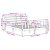 vidaXL Posteljni okvir z vzglavjem voščeno rjava 120x190 cm borovina