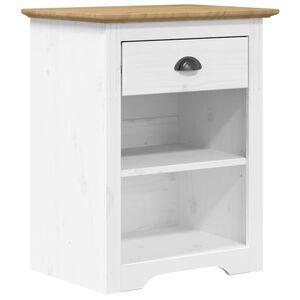 vidaXL Nočna omarica BODO rjava 53x38,5x67 cm trdna borovina