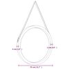 vidaXL Stensko ogledalo s trakom srebrno &Oslash; 55 cm