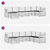 vidaXL Sedežne garniture 7 pcs Naravna Masiven les akacije