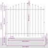 vidaXL Vrtna ograja 4 pcs Bela 170 x 190 cm Pra&scaron;no lakirano jeklo