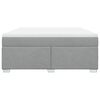 vidaXL Box spring postelja z vzmetnico svetlo siva 180x200 cm blago