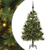 vidaXL Umjetno zložljivo božićno drevo s stožci Zelena 150 cm