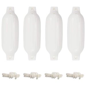 vidaXL Odbijač za čoln 4 kosi bela &Oslash; 11x40 cm PVC