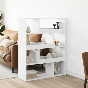vidaXL Knjižna omara bela 100x33x125,5 cm inženirski les
