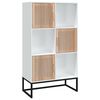 vidaXL Visoka omara bela 70x35x125 cm inženirski les