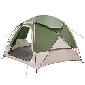 vidaXL &Scaron;otor z kupolo in odstranljivim dežnim pla&scaron;čem Zelena 4 osebe