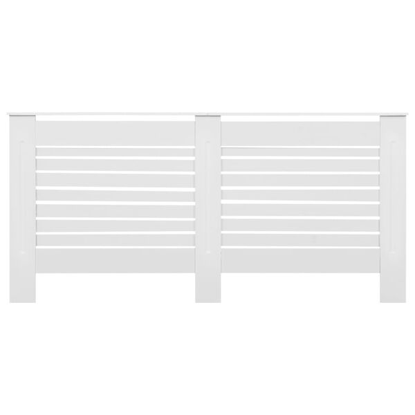 vidaXL Pokrovi za radiatorje 2 kosa beli 172x19x81,5 cm mediapan