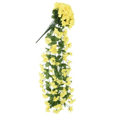 vidaXL Girlanda iz umetnega cvetja 3 kosi rumena 85 cm